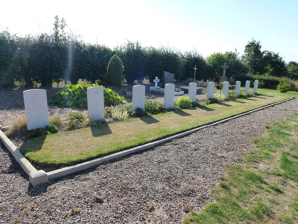 Helfaut (Pas-de-Calais, Fr) cimetière, tombes militaires de la CWGC