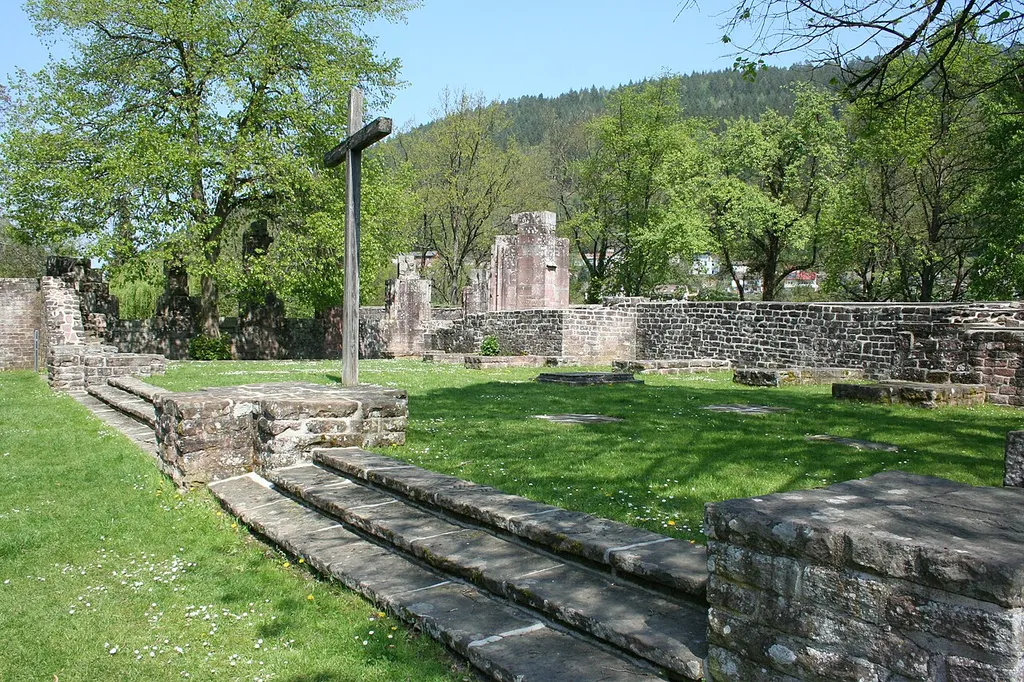 Chancel of the ruin the Saint Peter and Paul Kirche of the cloister of Hirsau, Calw-Hirsau, Baden-Wurttemberg, Germany