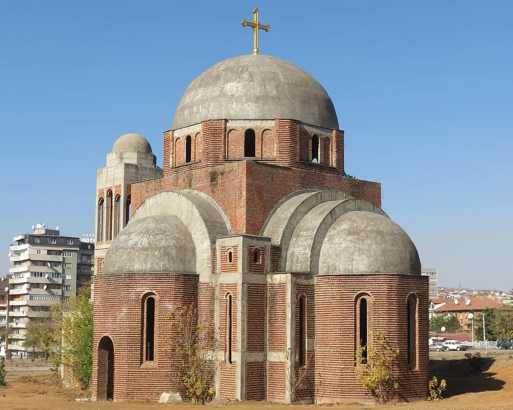 The unfinished Serbian Ortodox "Christ the Savior" Cathedral in Pristina, Kosovo.