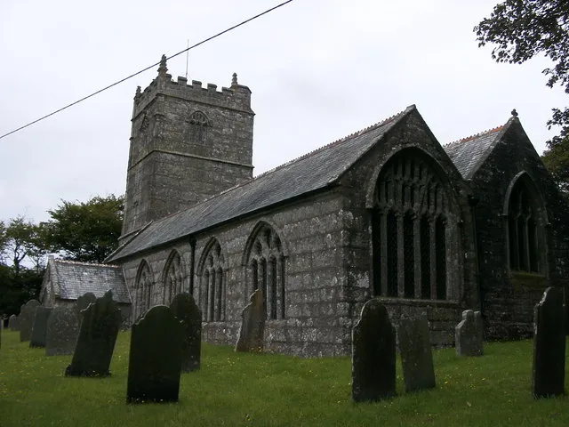 Parish church of St w:Branwalator, Branwalader, Breward or Brueredus, at St Breward, Cornwall, seen from the southeast