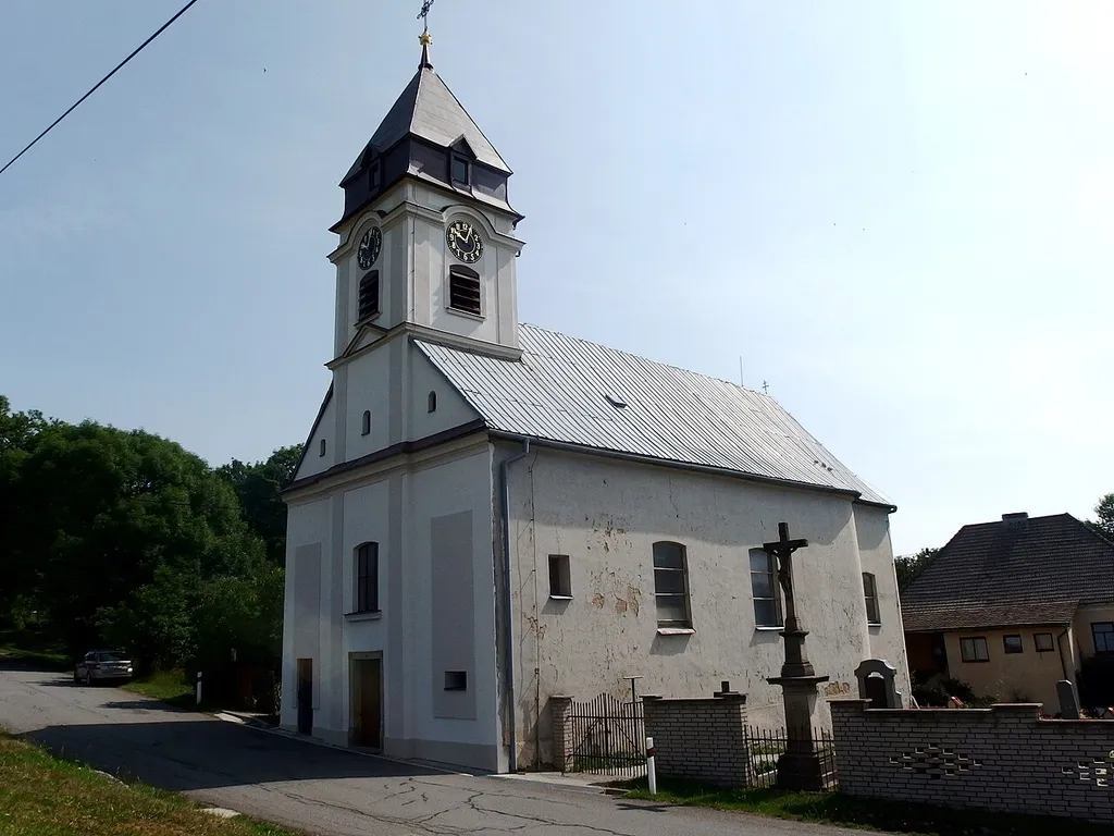 Odry, Nový Jičín District, Czech Republic, part Veselí. Church of Holy Trinity.