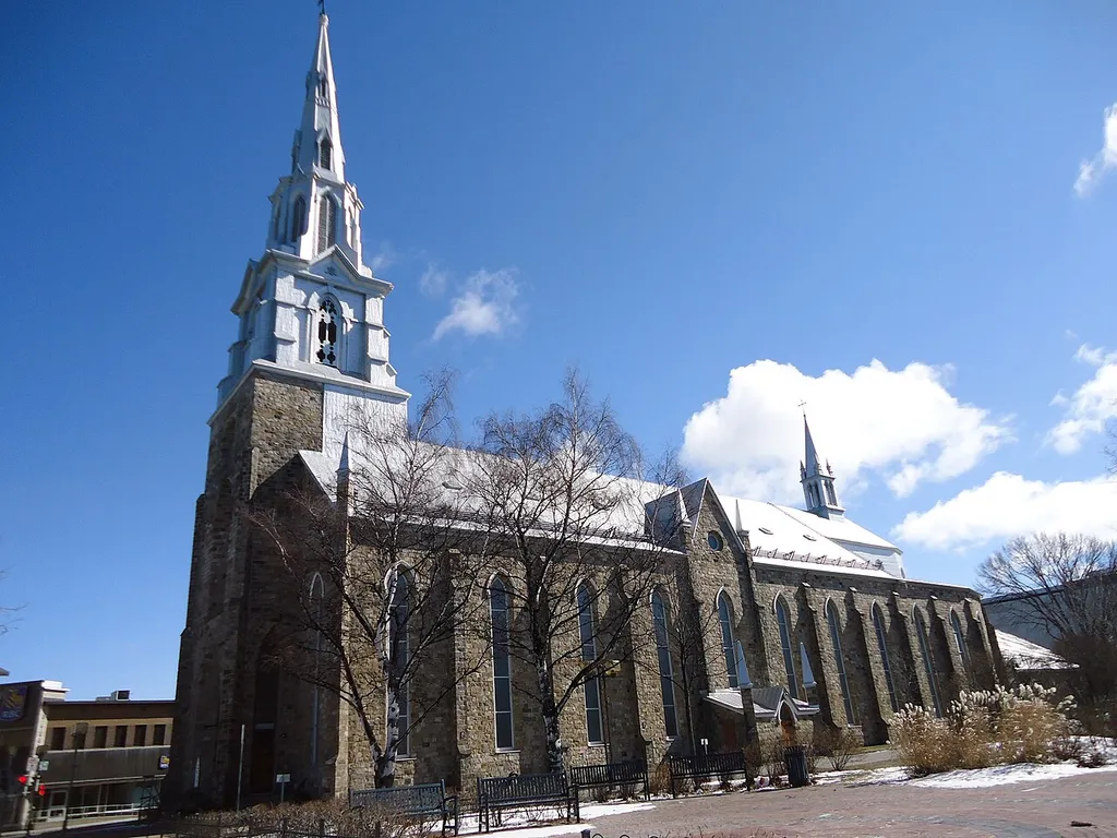 The Cathédrale Saint-Germain in Rimouski in winter.