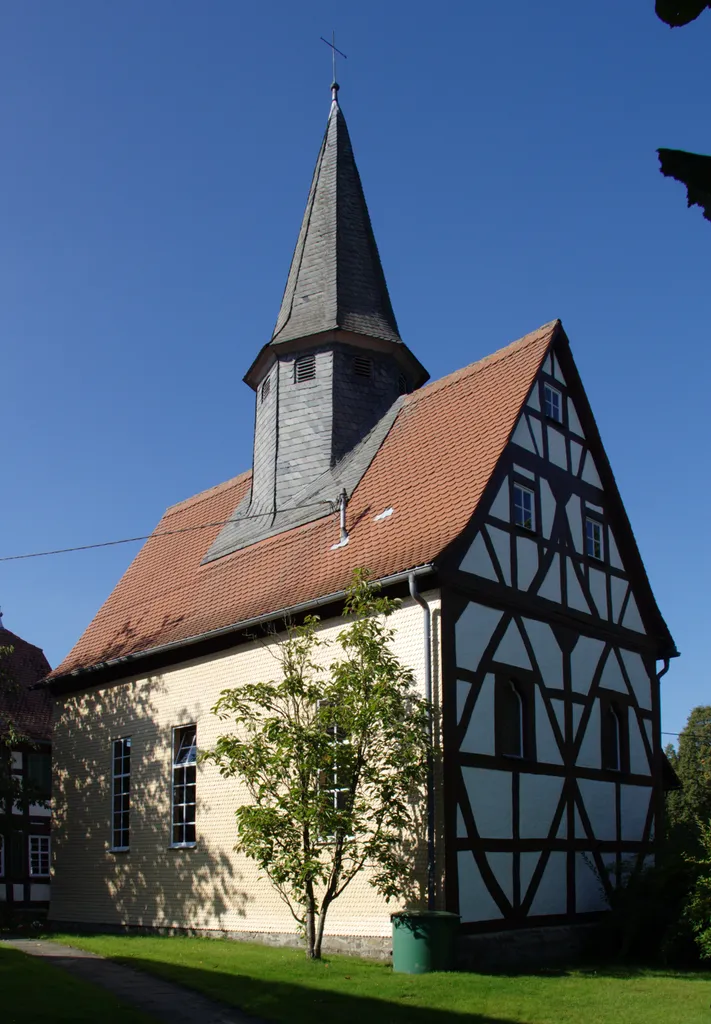 Protestant church in Lardenbach Am Larbach, Gruenberg, Hesse, Germany