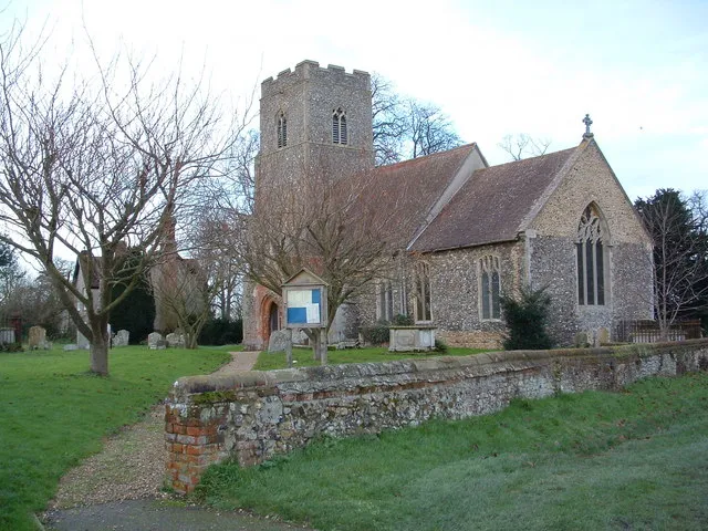 All Saints' parish church, Stoke Ash, Suffolk, seen from the southeast