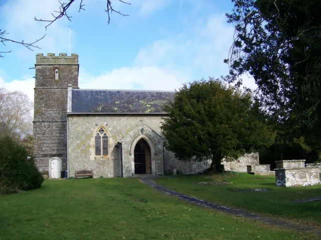 St Mary's Church, Blandford St Mary Small village church with a west tower.