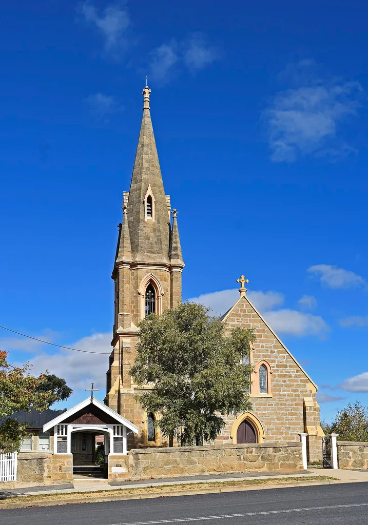 St Paul's Anglican church seen from the north, Cooma, New South Wales, Australia