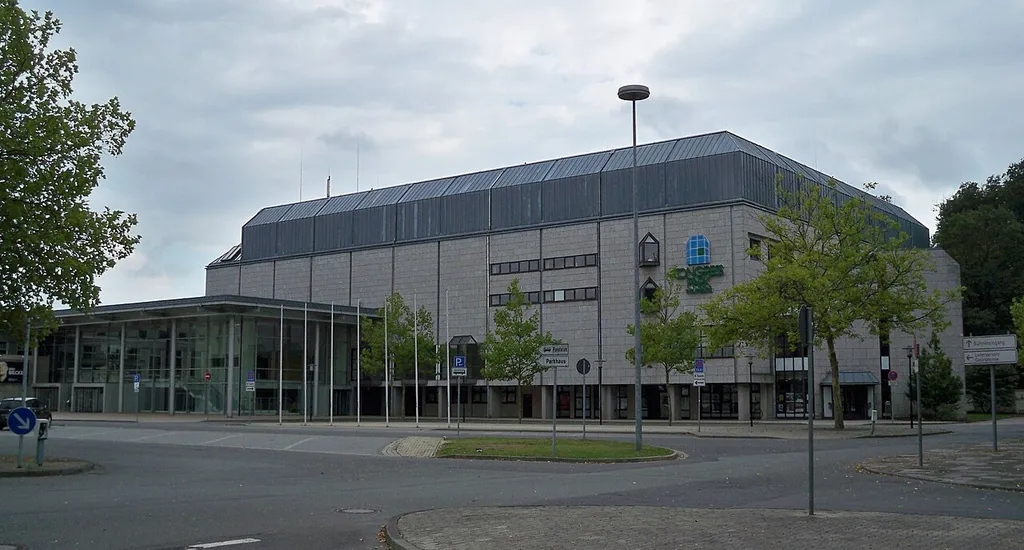 Wolfsburg, Lower Saxony, CongressPark, event centre, viewing southwards
