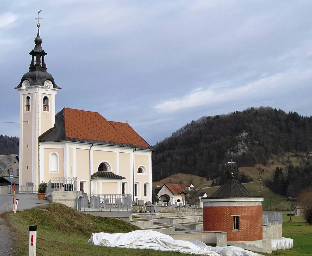 The Church of St. Nicholas in Dvor pri Polhovem Gradcu, Municipality of Dobrova–Polhov Gradec, Slovenia