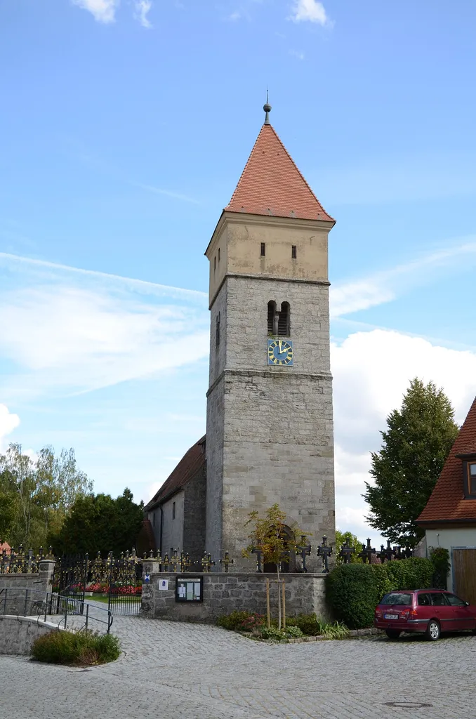 Dinkelsbühl Ostseite des Weinmarkts Dinkelsbühl Segringen St. Vinzenz