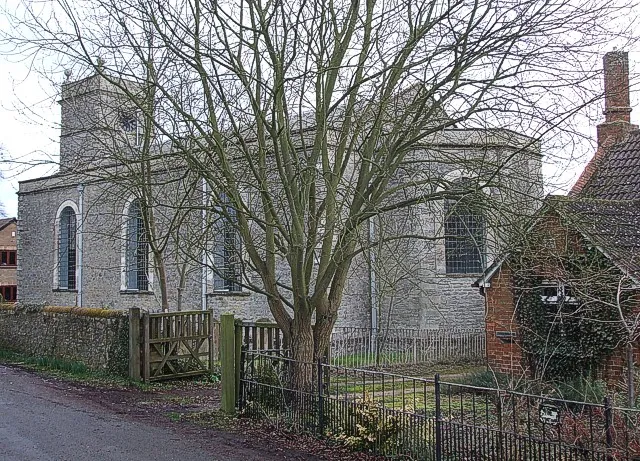 Holy Trinity, Gawcott The SP68xx gridline cuts through this church such that the tower is in the adjacent (to the west) gridsquare - but the apsidal end seen here, and the photographer's position are in the SP6831 square. This is not an ancient church as the dilapidated original church was entirely rebuilt in 1827 to a typical Georgian design.