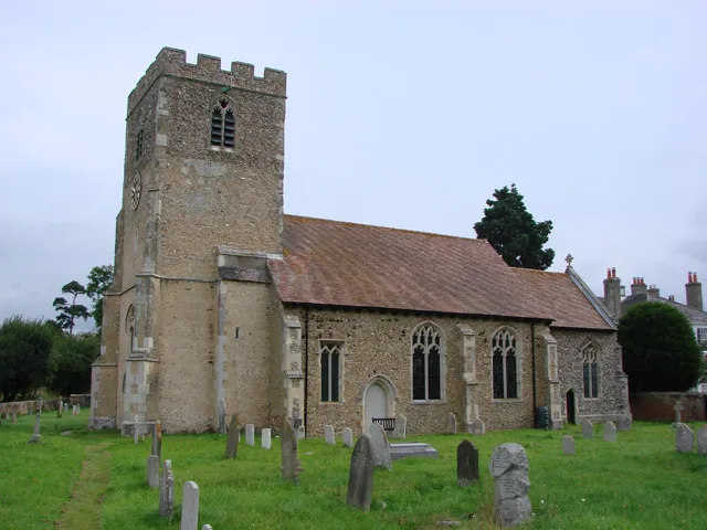 St Mary’s parish church, Higham, Suffolk, seen from the southwest