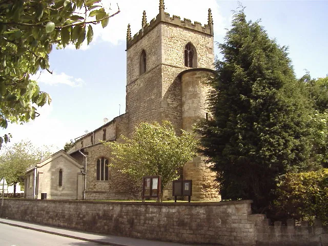St Mary's parish church, Broughton, Lincolnshire, seen from the northwest
