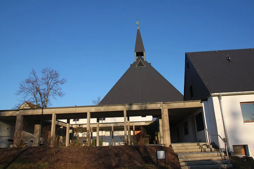 Church Johanneskirche in Burghaig Distrikt of Kulmbach, built 1968