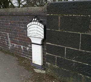 Milepost On Railway Bridge