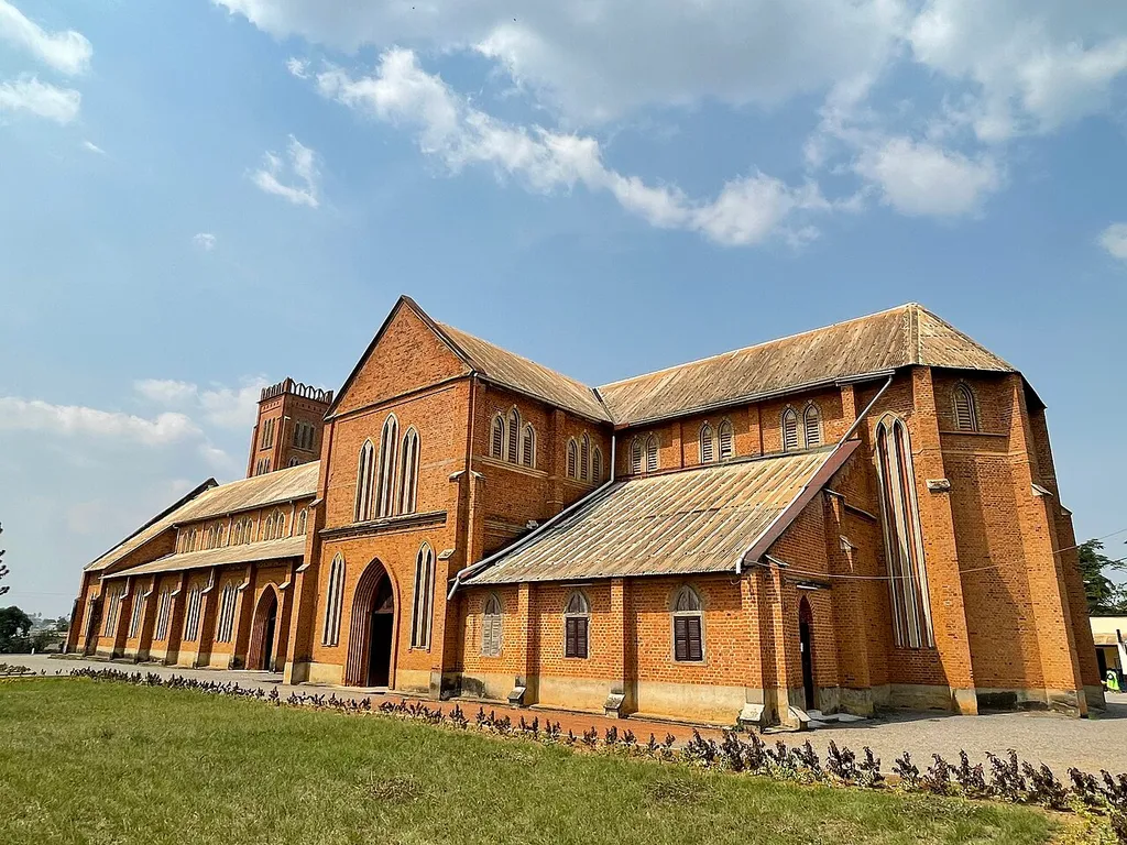 built in 1934 under the spiritual mission and became the cathedral of the diocese of mbalmayo since the creation of the diocese in 1961