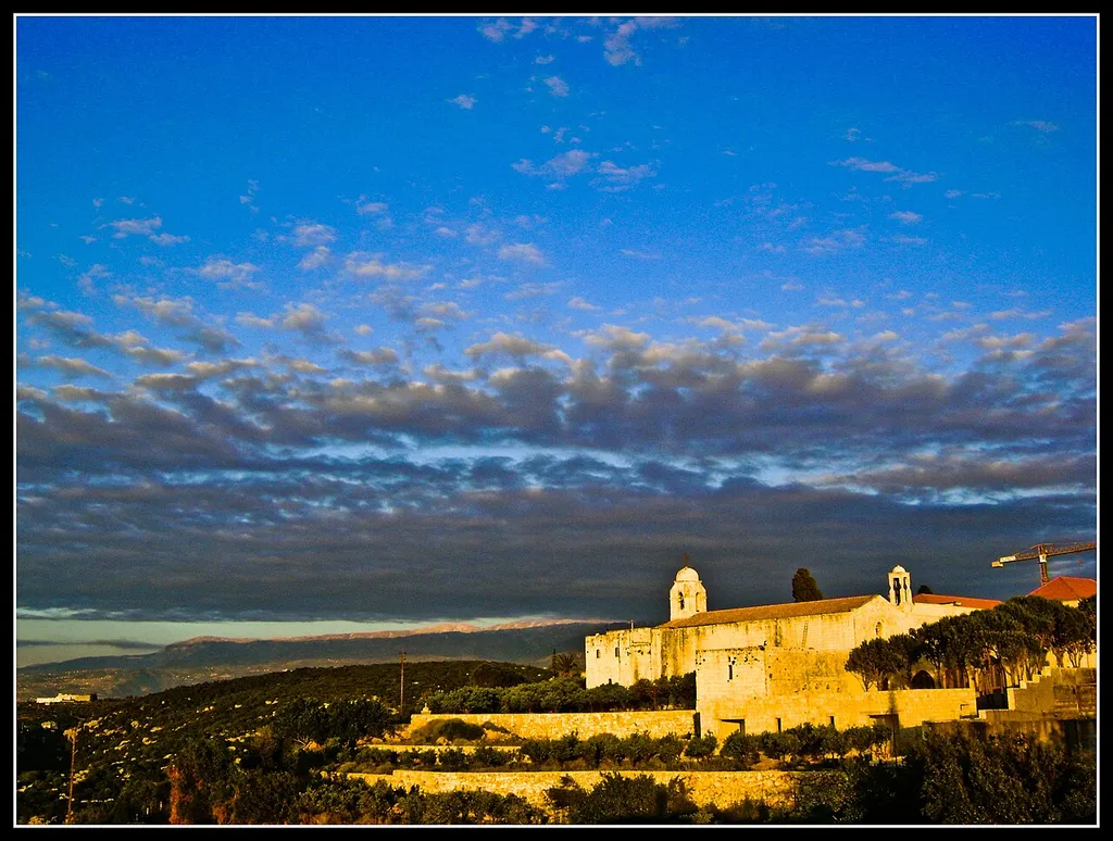 Monastery of Our Lady of Balamand from the rooftop of the Theology Faculty of St. John of Damascus, UOB... the picture was taken at around 7 pm... El Koura, Lebanon