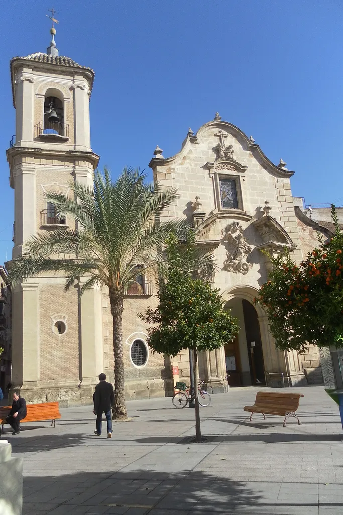 Iglesia de Santa Eulalia de Murcia (España). Edificada en el siglo XVIII en estilo barroco-rococó