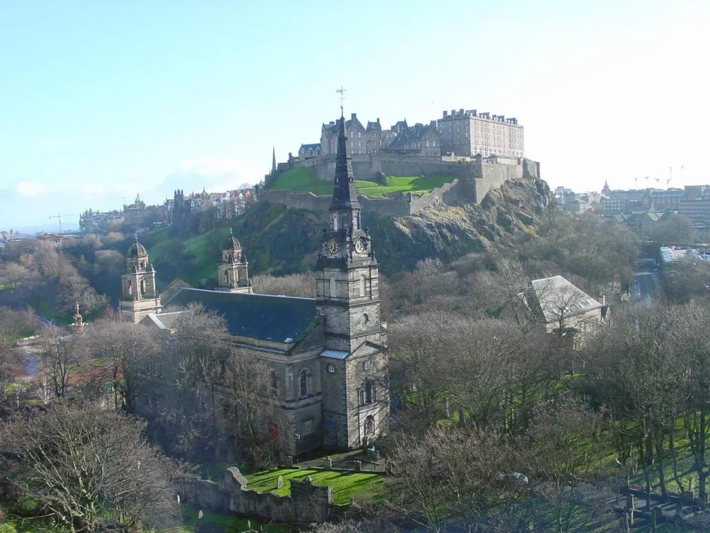 Exterior of St Cuthbert's Parish Church, Lothian Road, Edinburgh