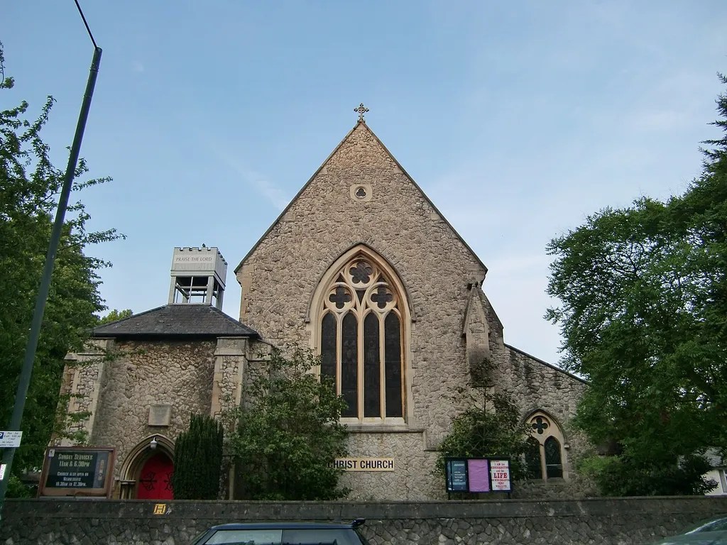 Christ Church, Station Road, Teddington, Middlesex, seen from the west