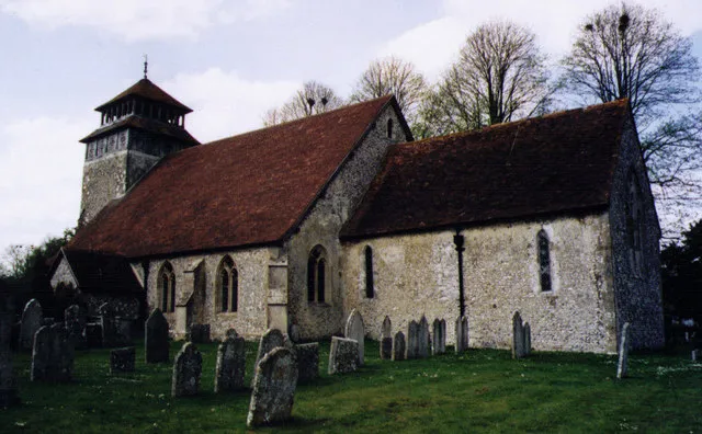 St Andrew, Meonstoke, near to Corhampton, Hampshire, Great Britain. Grade 2* listed building erected in the 13th century.