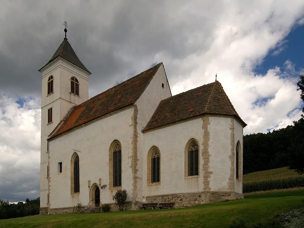 Pilgrimage church St. Anna, on the slopes of Masenbergs in the village Flattendorf, municipality Hartberg Umgebung, Styria, Austria.