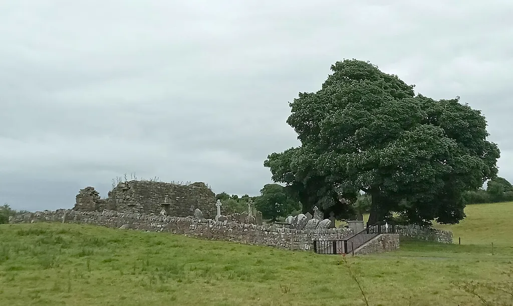 Kilkeasy Graveyard with Kilkeasy Church ruin and holy well