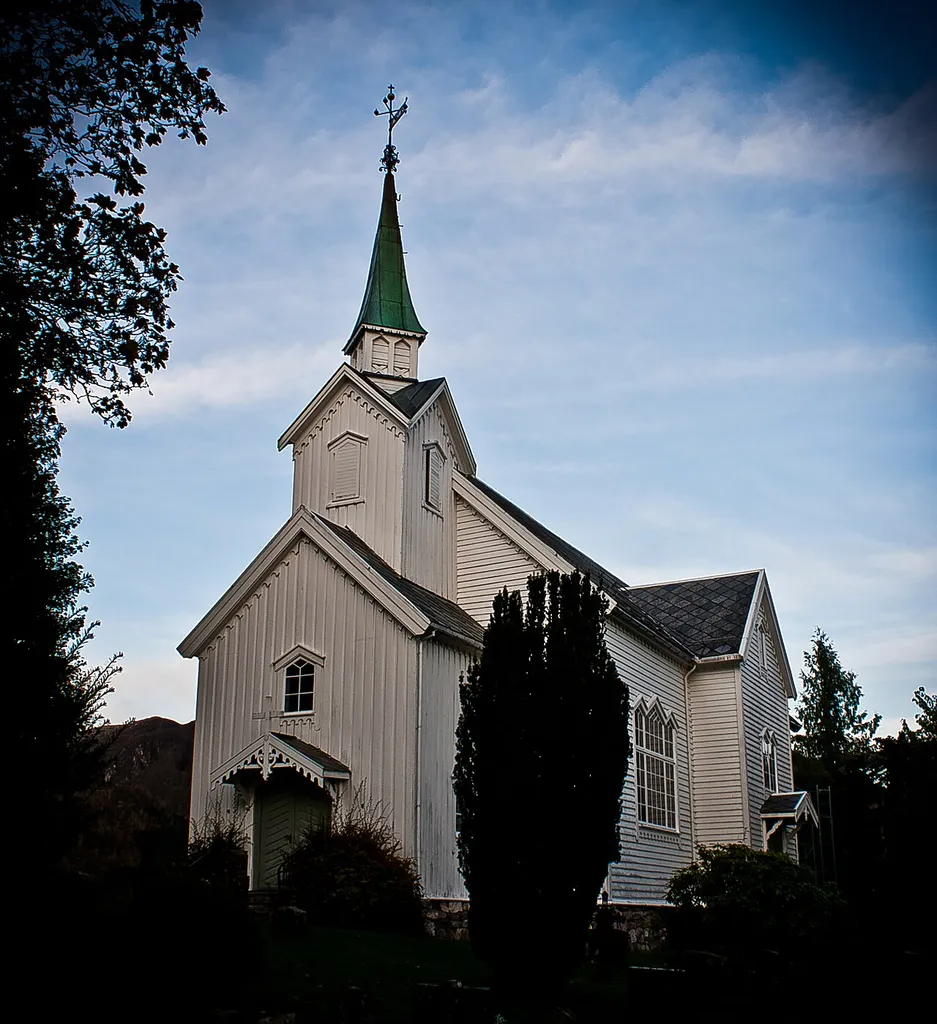 Vatne kyrkje (church) in Haram, Møre og Romsdal, Norway, from 1868.
