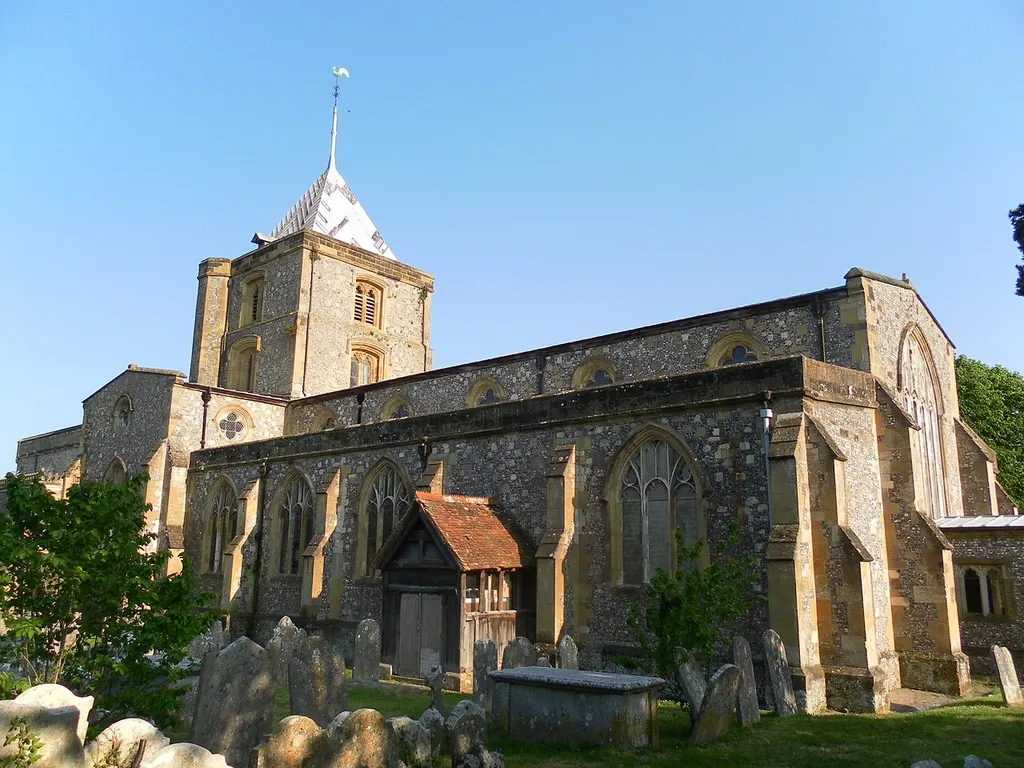 St Nicholas' Church, Arundel, Arun District, West Sussex, England. The parish church of the ancient town of Arundel. Listed at Grade I by English Heritage (NHLE Code 1027914)