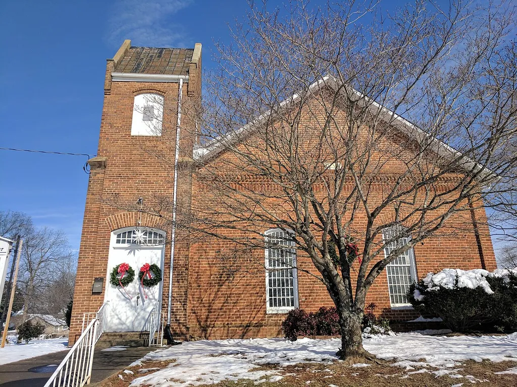Main entrance of church, taken from across the street.