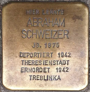 Stolperstein dedicated to Abraham Schweizer