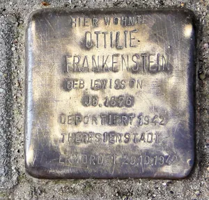 Stolperstein dedicated to Ottilie Frankenstein