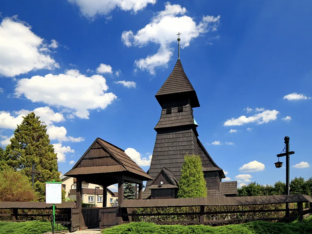 Palowice, Holy Trinity parish church, build in 1606, 1981