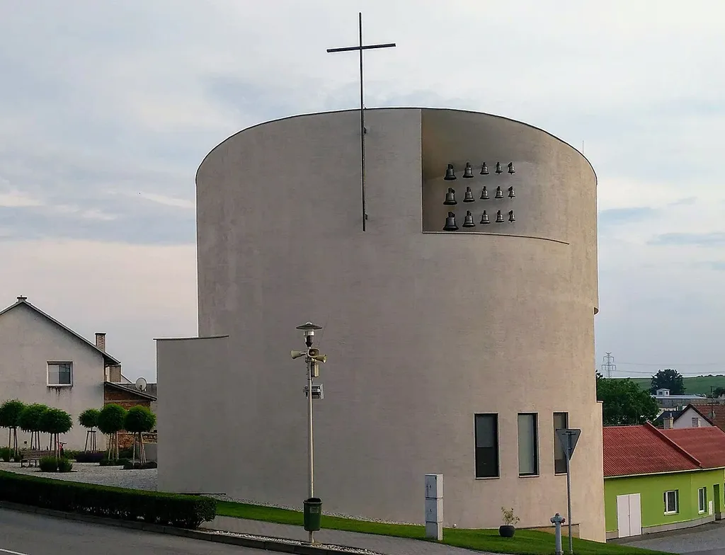 Sazovice, Zlín District, Czechia. Church of Saint Wenceslaus.