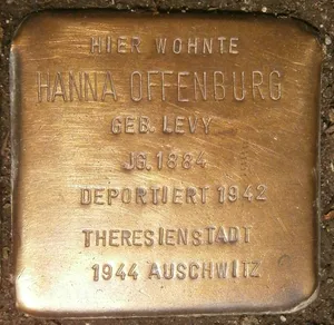 Stolperstein dedicated to Hanna Offenburg