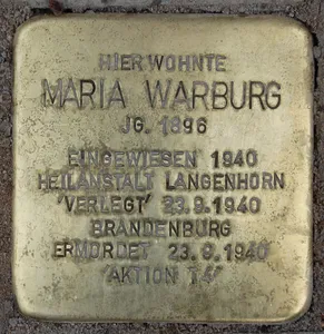 Stolperstein dedicated to Maria Warburg