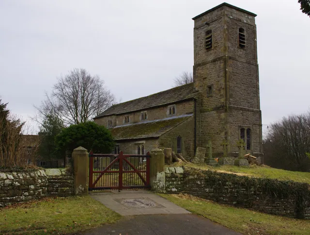 St John the Evangelist Church, Gressingham, near to Gressingham, Lancashire, Great Britain. This aspect of the church is now in full view, after the removal of trees. Compare this with <a href="https://www.geograph.org.uk/photo/1573652">SD5769 : St John the Evangelist Church, Gressingham</a>, taken 3 months ago.