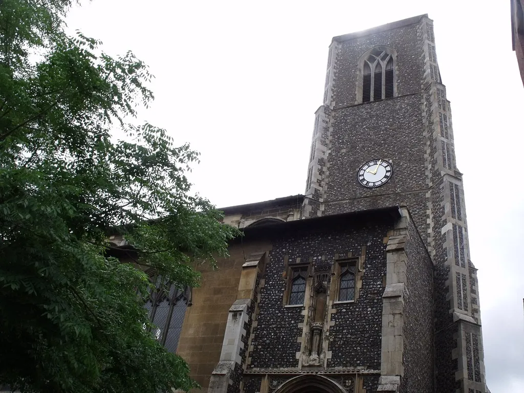 This is the Church of St Andrew on St Andrews Street, Norwich. It is Grade I listed building.