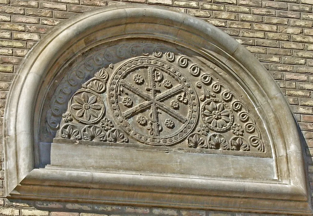 The Pillar - Tympanum of primitive romanesque church