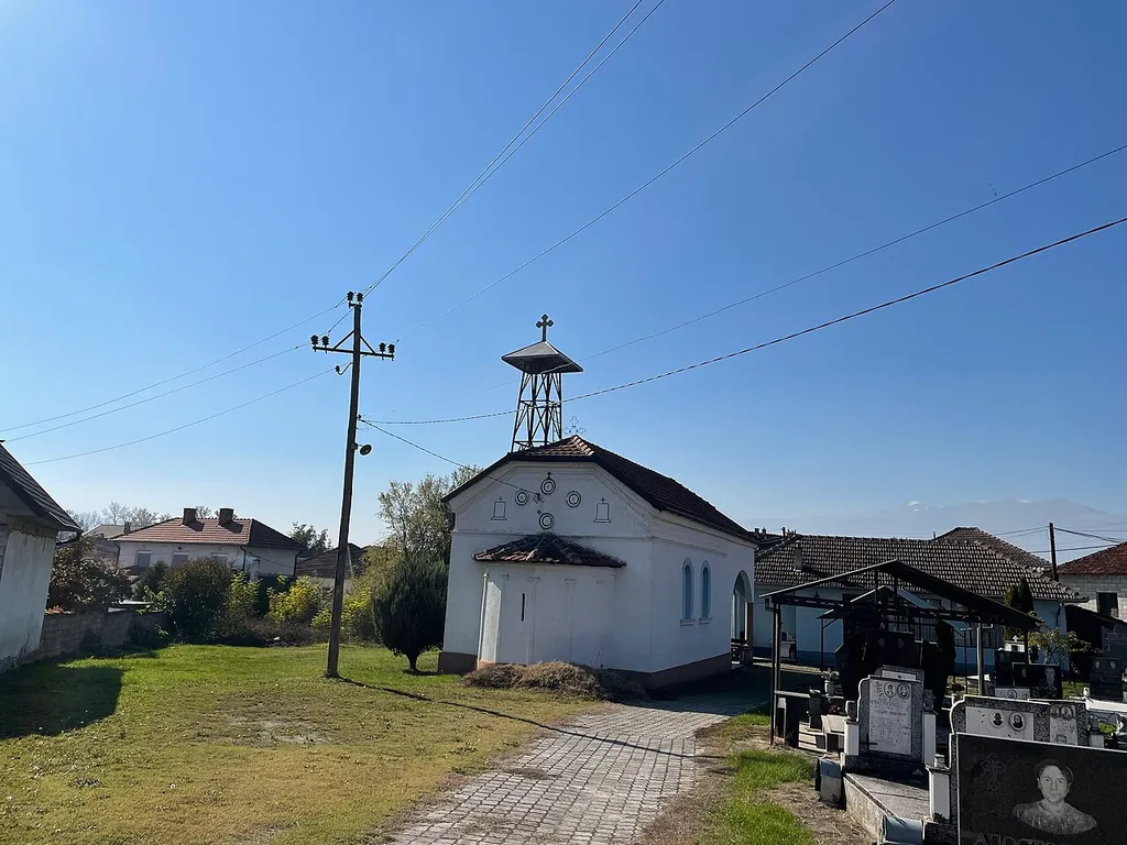 View of the St. George's Church in the village Šemševo