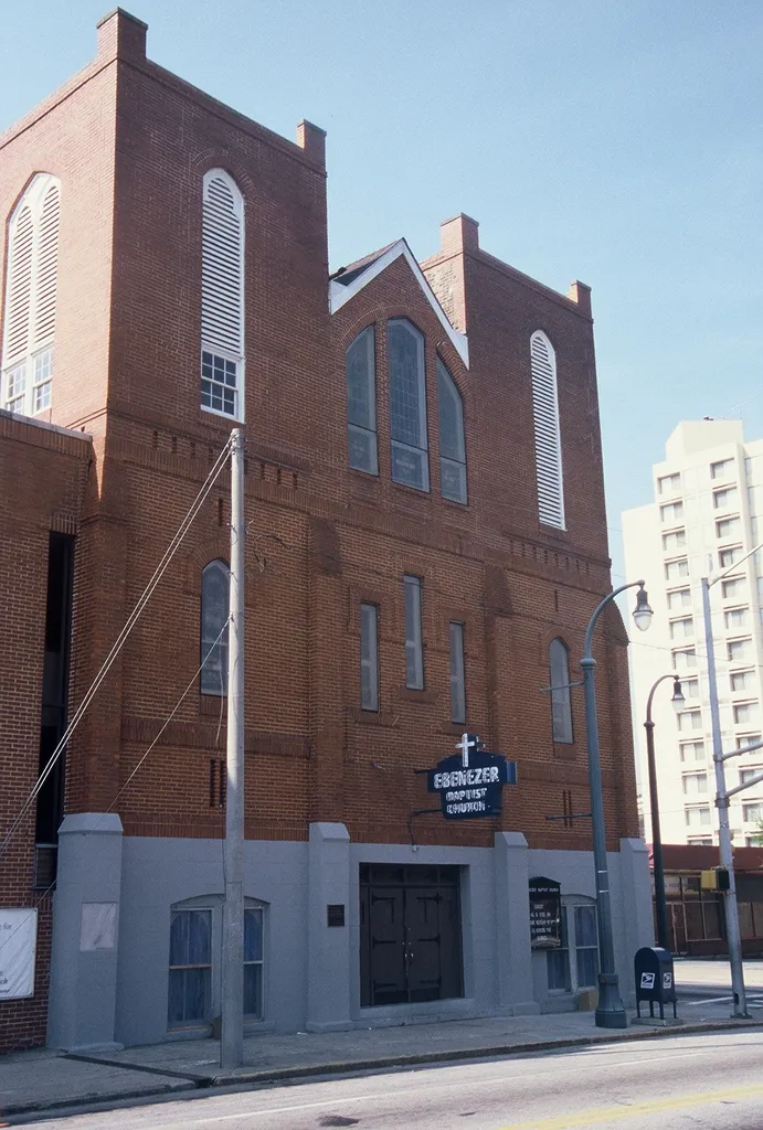 Just past noon on January 15, 1929, a son was born to the Reverend and Mrs. Martin Luther King, Sr., in an upstairs bedroom of 501 Auburn Avenue, in Atlanta, Georgia. It was in these surroundings of home, church (Ebenezer Baptist Church), and neighborhood (Sweet Auburn) that "M.L." experienced family and Christian love, segregation in the days of "Jim Crow" laws, diligence and tolerance.