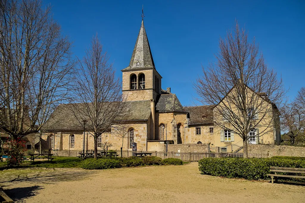 St Martin church in Sénergues, Aveyron, France