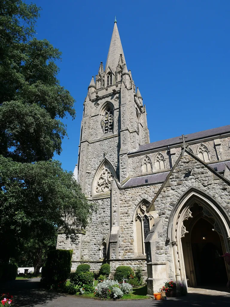 The tower on the Church of Saint George in Bickley.