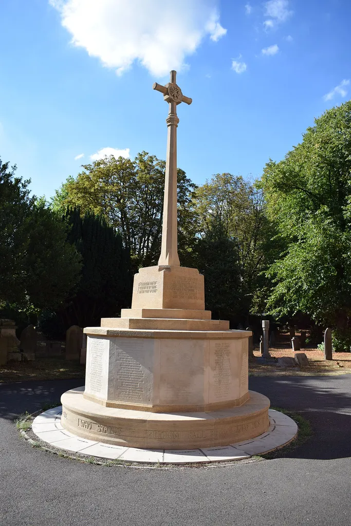 This is the War Memorial at St. Mary's Church in Slough.