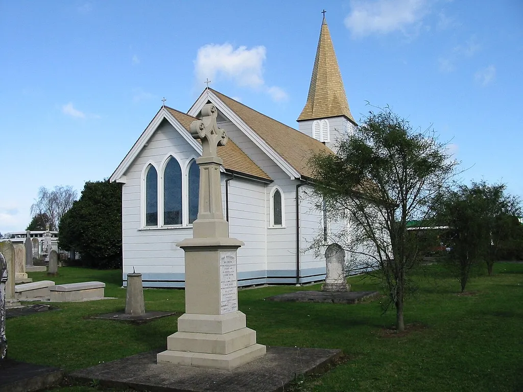 St John's Church, Te Awamutu, New Zealand, the oldest surviving building in the Waikato. New Zealand Historic Places Trust Register number 28.