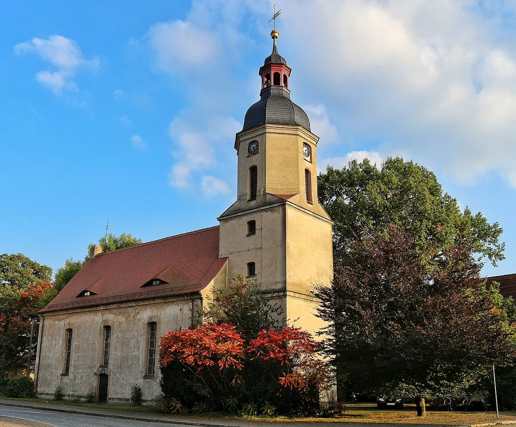 Denkmalgeschützte Dorfkirche in Plessa, Landkreis Elbe-Elster, Land Brandenburg