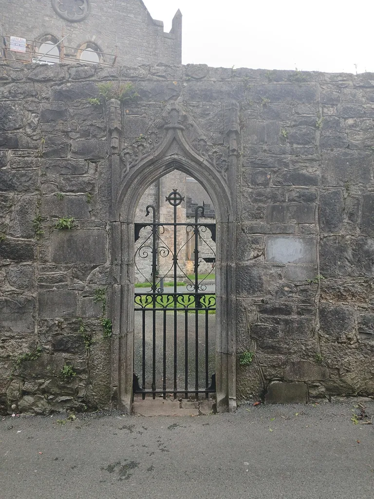 Gate in the churchyard wall between the former Bishop's Palace and St Canice's Cathedral in Kilkenny