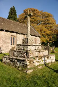 Cross in Bettws Newydd Churchyard