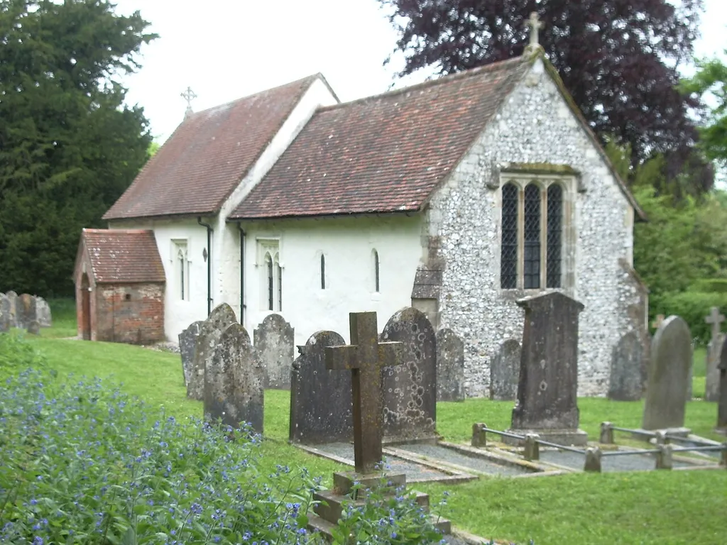 A beautiful 12th century church in the hamlet of Ashley near Winchester.