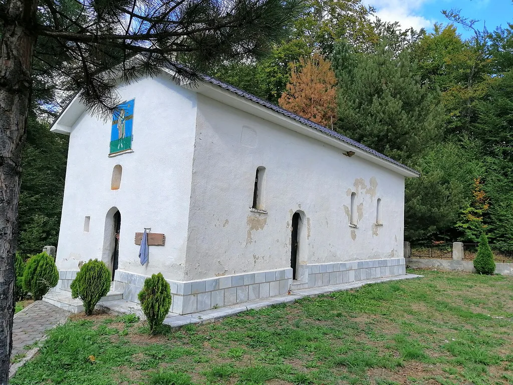 View of the Church of the Theotokos in the Dolno Botušje