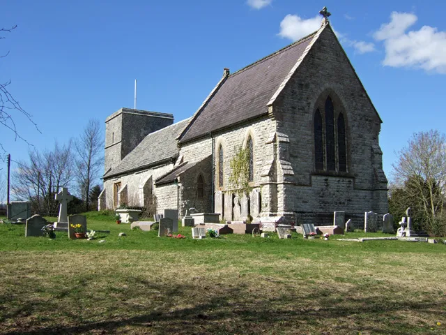 Holy Trinity parish church, Warmwell, Dorset, seen from east-southeast, showing the chancel rebuilt in 1881